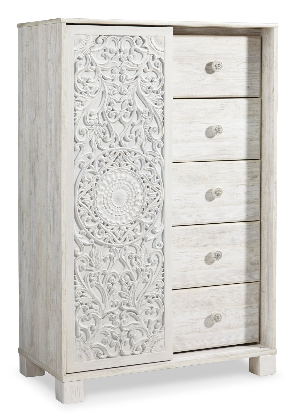 Paxberry Full Panel Bed, Dresser, Mirror and Chest