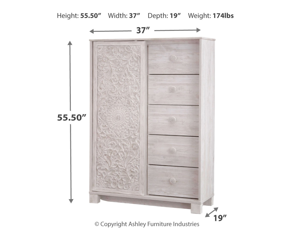 Paxberry Full Panel Bed, Dresser, Mirror and Chest