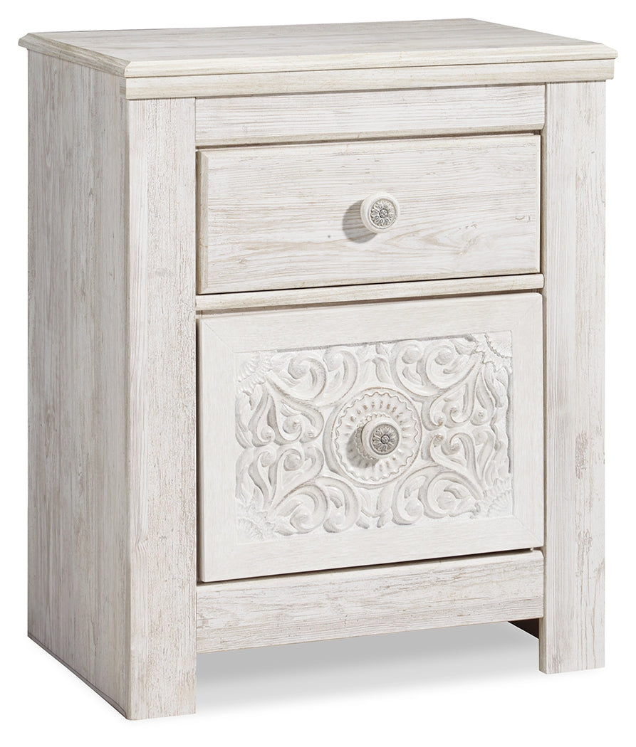 Paxberry Whitewash Nightstand