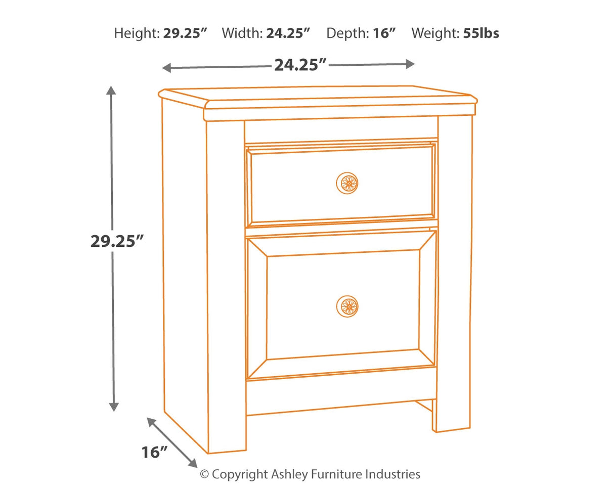 Paxberry Whitewash Nightstand