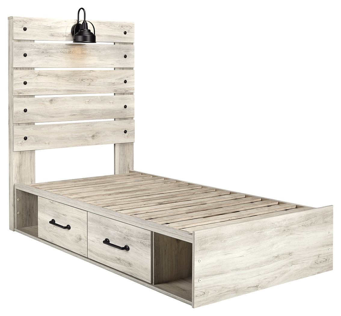 Cambeck Twin Panel Bed with 4 Storage Drawers