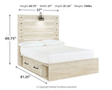 Cambeck Full Panel Bed with 2 Storage Drawers