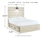 Cambeck Full Panel Bed with 4 Storage Drawers