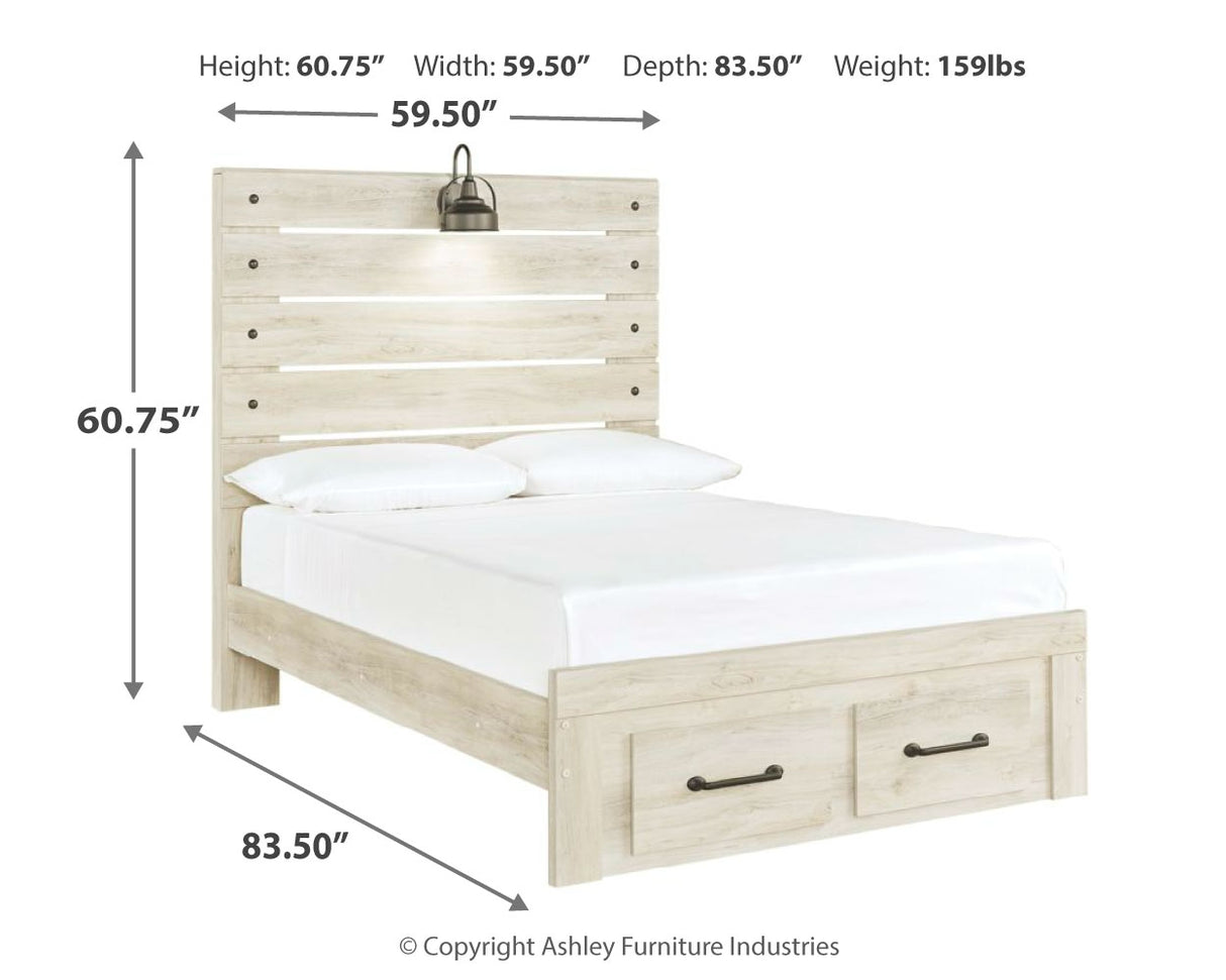 Cambeck Full Panel Bed with 2 Storage Drawers