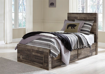 Derekson Twin Panel Bed with 2 Storage Drawers