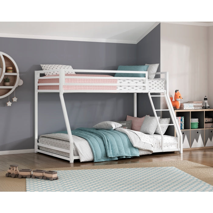 Jovie White Metal Twin/Full Bunk Bed