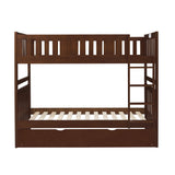 Rowe Dark Cherry Twin/Twin Bunk Bed With Twin Trundle