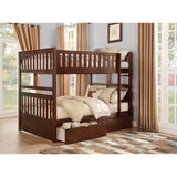 Rowe Dark Cherry Full/Full Bunk Bed With Storage Boxes