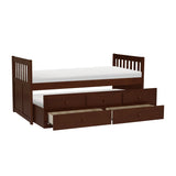 Rowe Dark Cherry Twin/Twin Trundle Bed