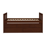 Rowe Dark Cherry Twin/Twin Trundle Bed