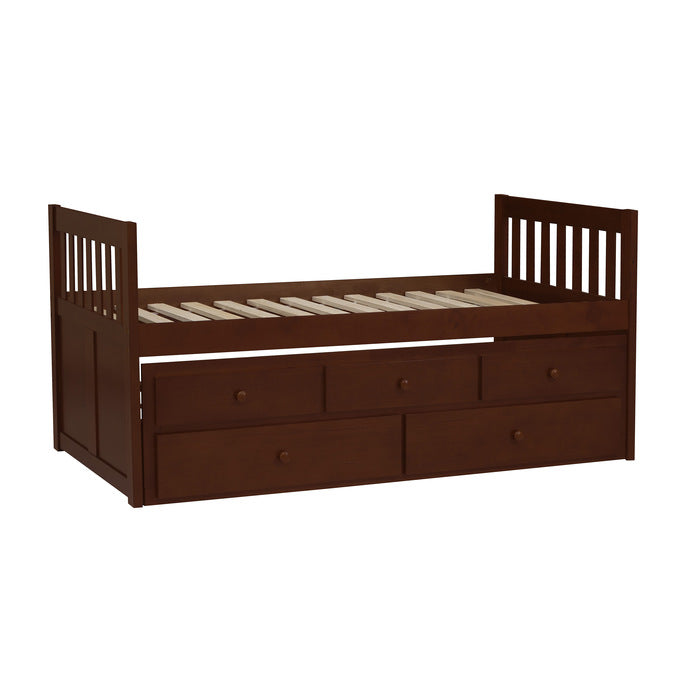 Rowe Dark Cherry Twin/Twin Trundle Bed