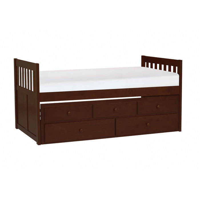 Rowe Dark Cherry Twin/Twin Trundle Bed