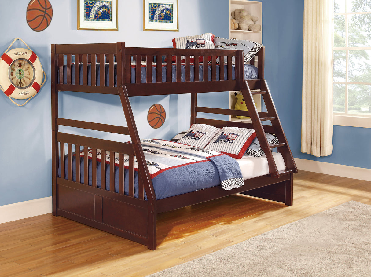 Rowe Dark Cherry Twin/Full Bunk Bed