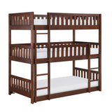 Rowe Dark Cherry Triple Bunk Bed