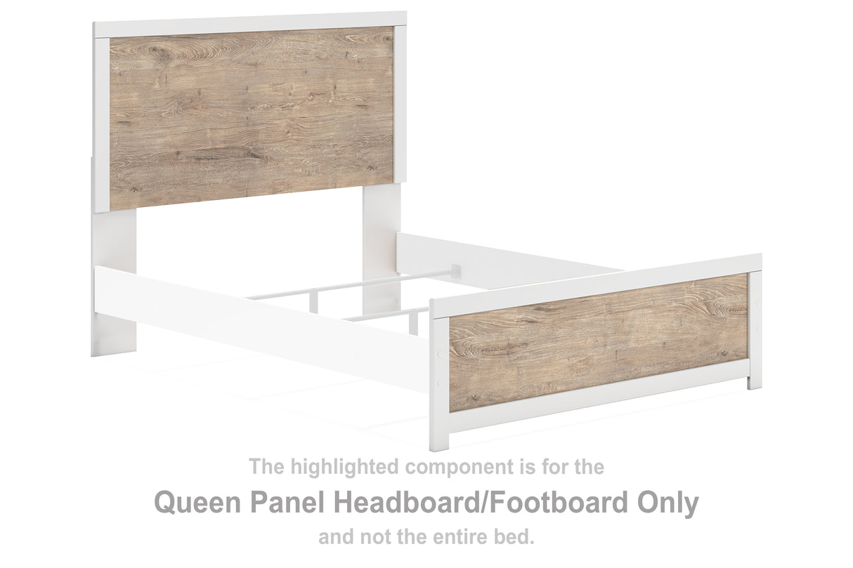 Charbitt Two-Tone Queen Panel Headboard/Footboard