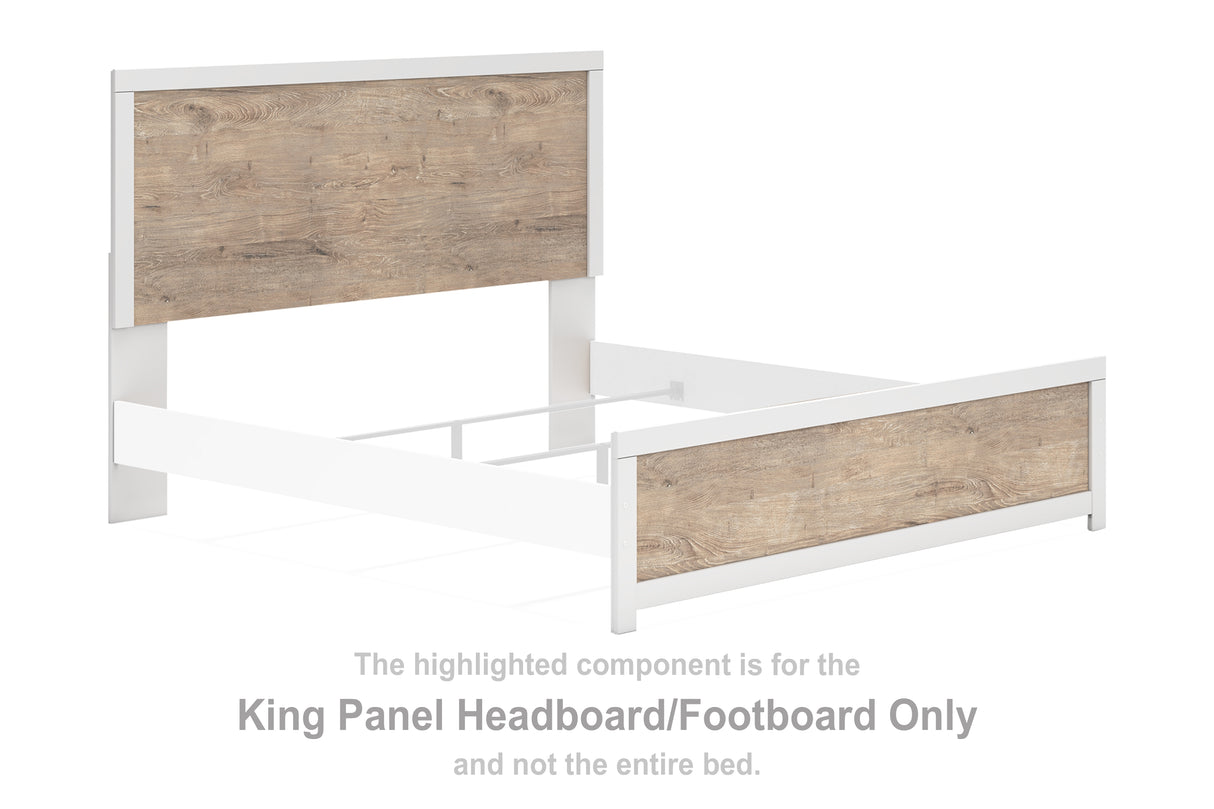 Charbitt Two-Tone King Panel Headboard/Footboard