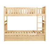 Bartly Natural Pine Twin/Twin Bunk Bed With Twin Trundle