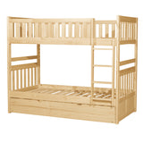 Bartly Natural Pine Twin/Twin Bunk Bed With Twin Trundle