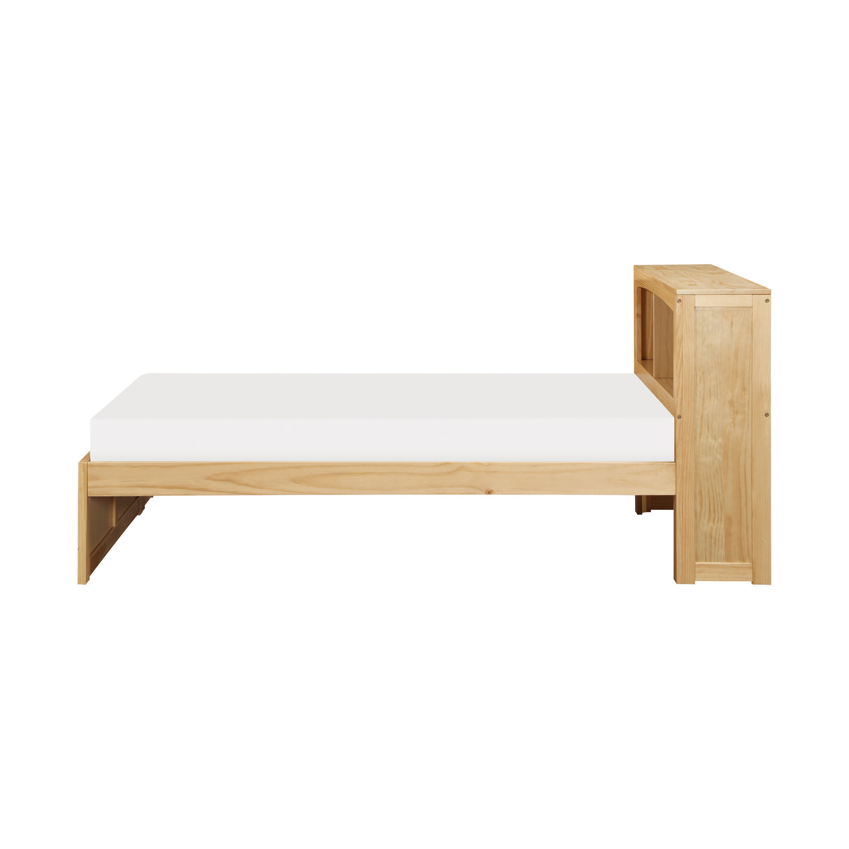 Bartly Natural Pine Twin Bookcase Bed