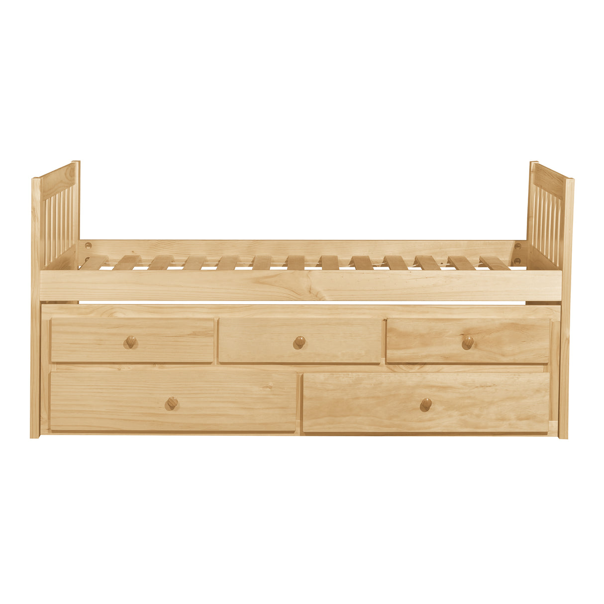 Bartly Natural Pine Twin/Twin Trundle Bed