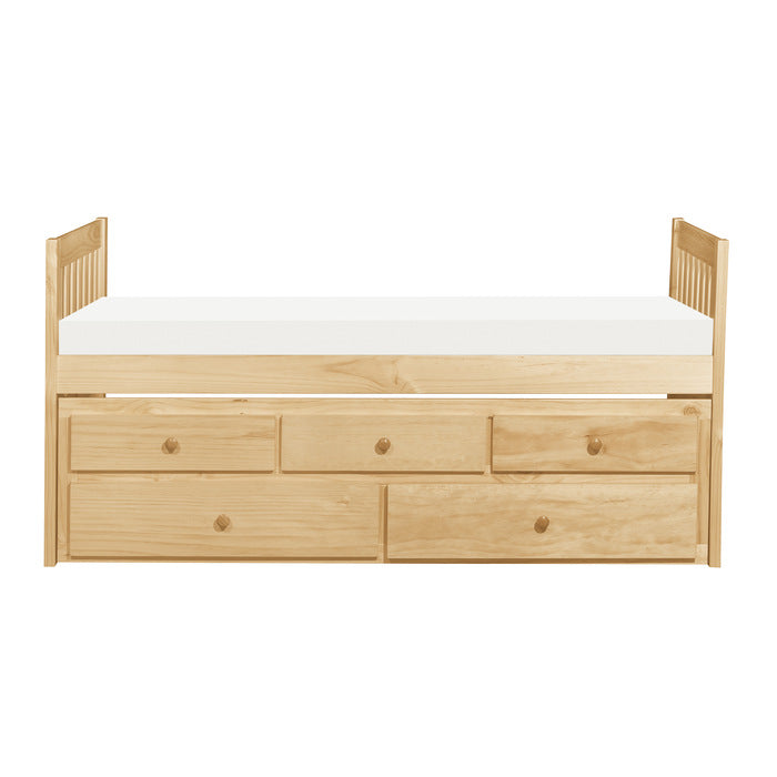 Bartly Natural Pine Twin/Twin Trundle Bed