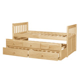 Bartly Natural Pine Twin/Twin Trundle Bed