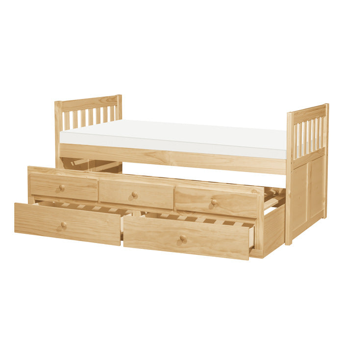 Bartly Natural Pine Twin/Twin Trundle Bed