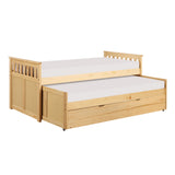 Bartly Natural Pine Twin/Twin Bed With Twin Trundle