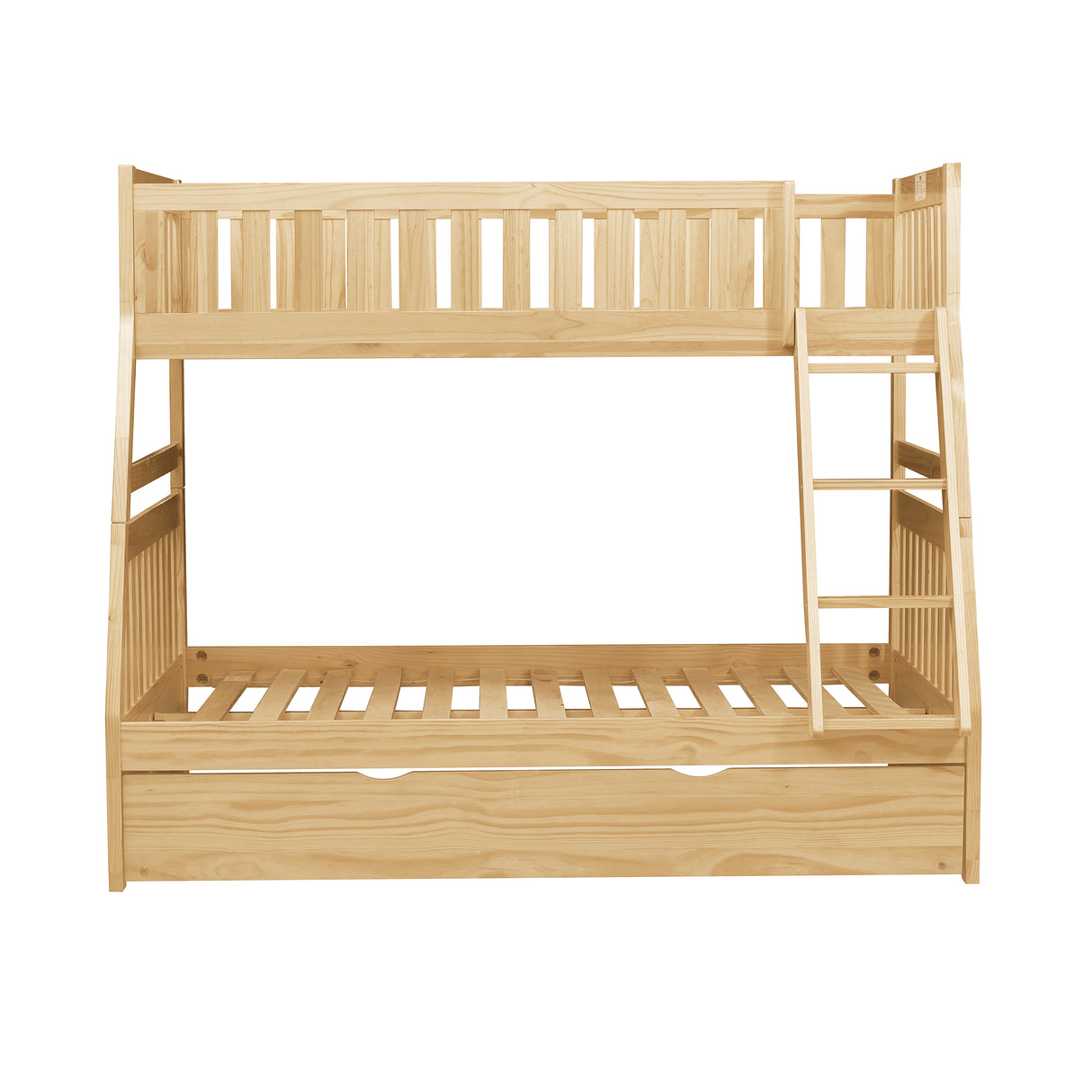 Bartly Natural Pine Twin/Full Bunk Bed With Twin Trundle