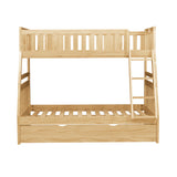 Bartly Natural Pine Twin/Full Bunk Bed With Twin Trundle