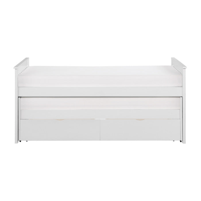 Galen White Twin/Twin Bed With Storage Boxes