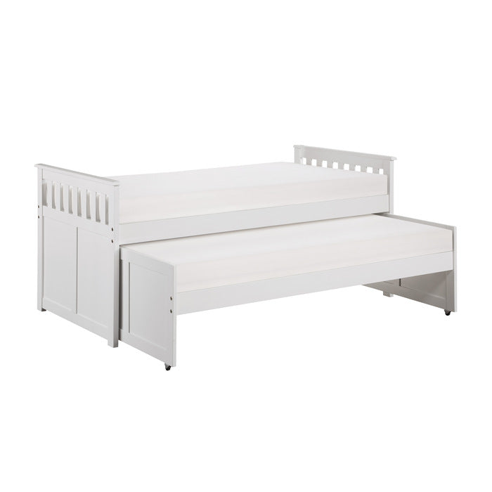 Galen White Twin/Twin Bed