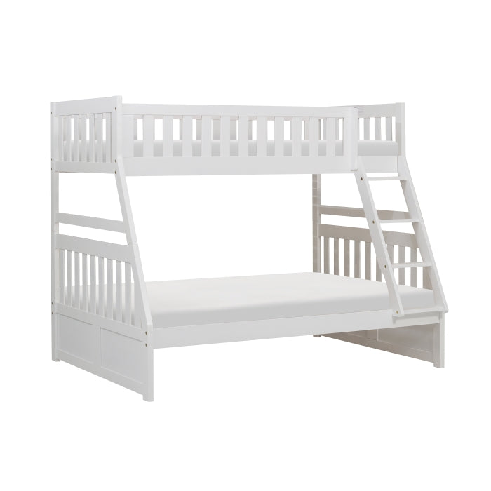 Galen White Twin/Full Bunk Bed