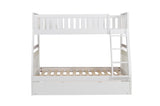 Galen White Twin/Full Bunk Bed With Twin Trundle