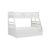 Galen White Twin/Full Bunk Bed With Storage Boxes