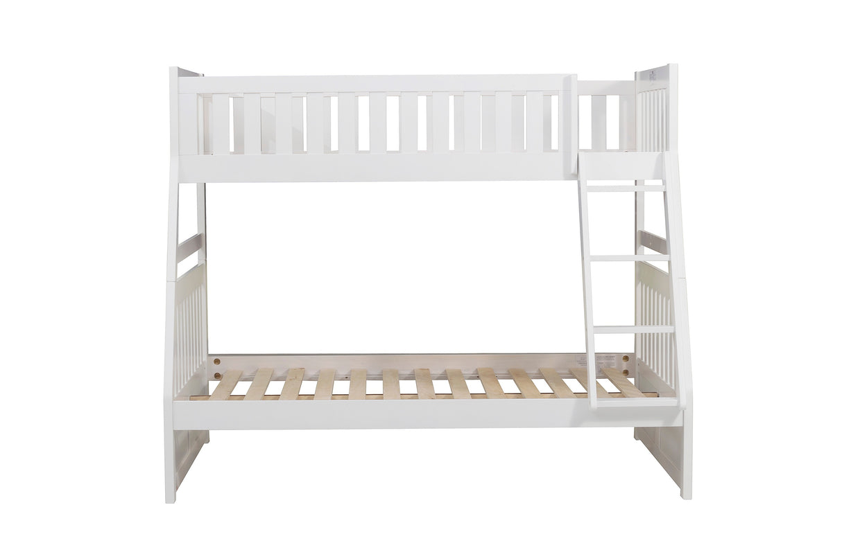 Galen White Twin/Full Bunk Bed