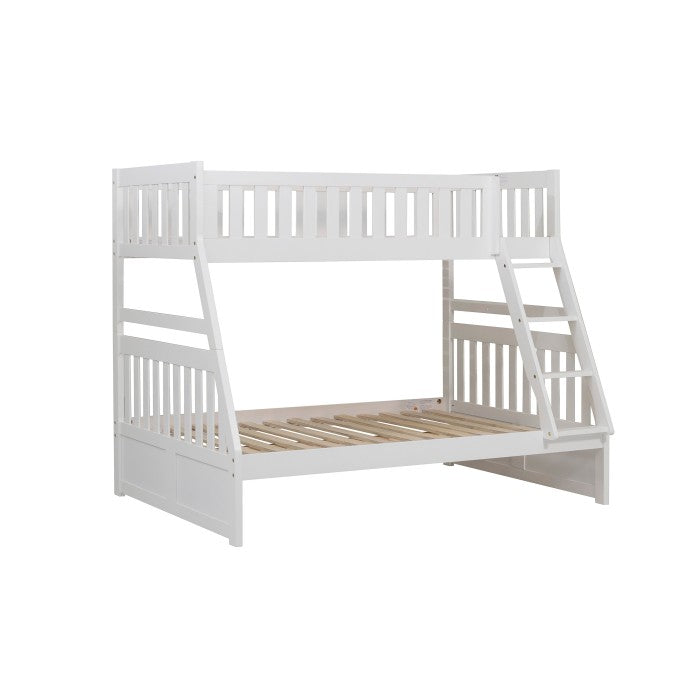 Galen White Twin/Full Bunk Bed