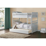 Galen White Twin/Twin Bunk Bed With Twin Trundle