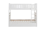 Galen White Twin/Twin Bunk Bed With Twin Trundle