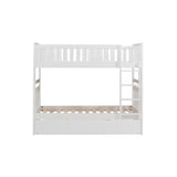 Galen White Twin/Twin Bunk Bed With Twin Trundle