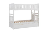 Galen White Twin/Twin Bunk Bed With Twin Trundle