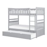 Orion Gray Twin/Twin Bunk Bed With Twin Trundle