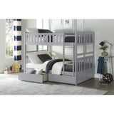 Orion Gray Full/Full Bunk Bed With Storage Boxes