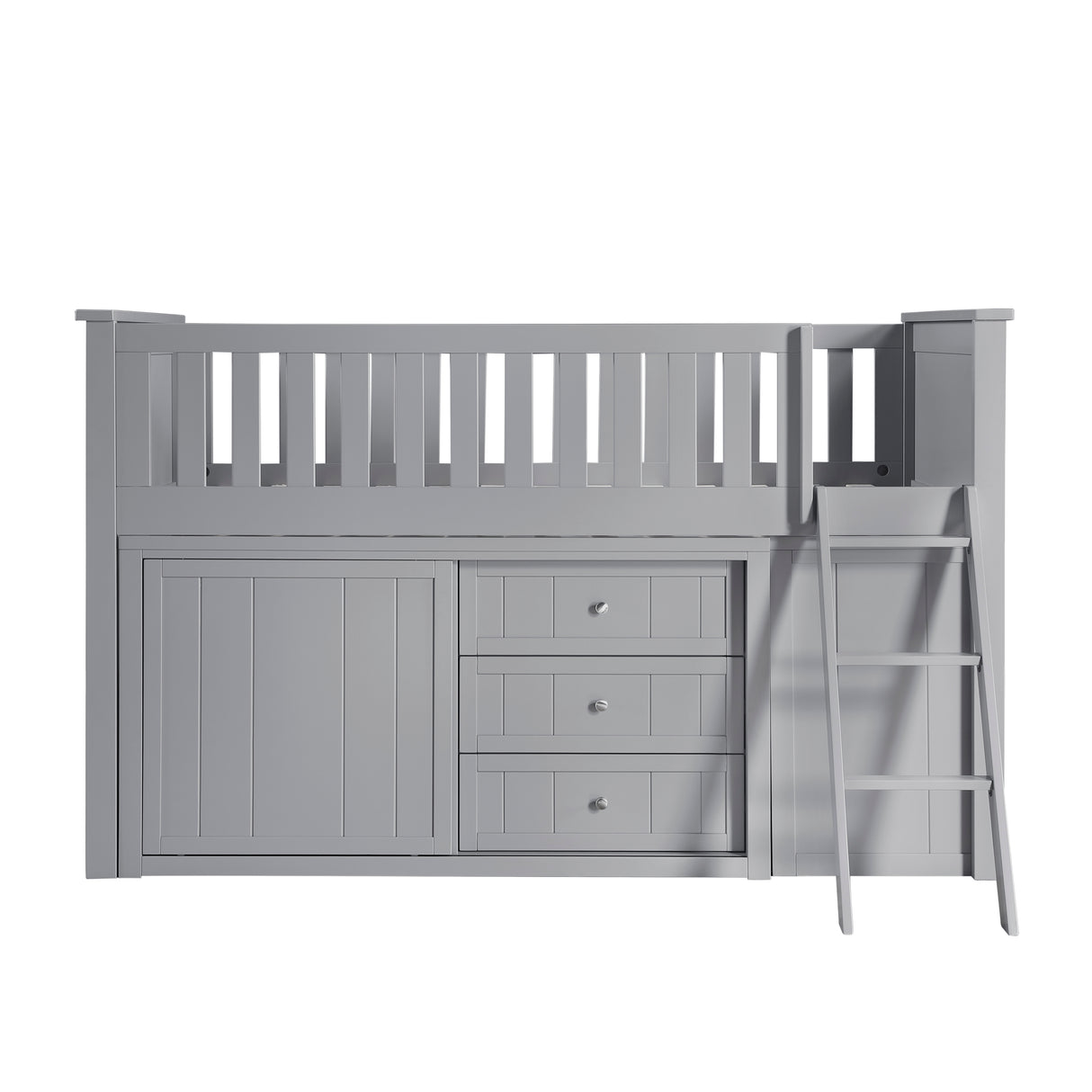 Orion Low Loft Bunk With Bookcase And 2 Dressers