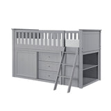 Orion Low Loft Bunk With Bookcase And Dresser