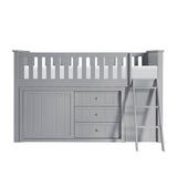 Orion Low Loft Bunk With Bookcase And Dresser