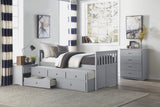 Orion Gray Twin/Twin Trundle Bed