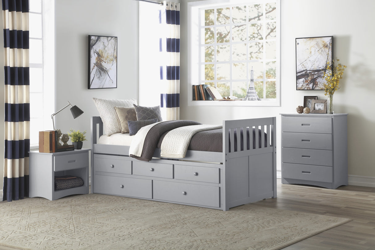 Orion Gray Twin/Twin Trundle Bed