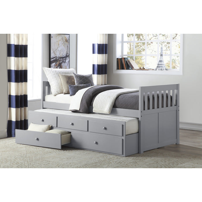 Orion Gray Twin/Twin Trundle Bed