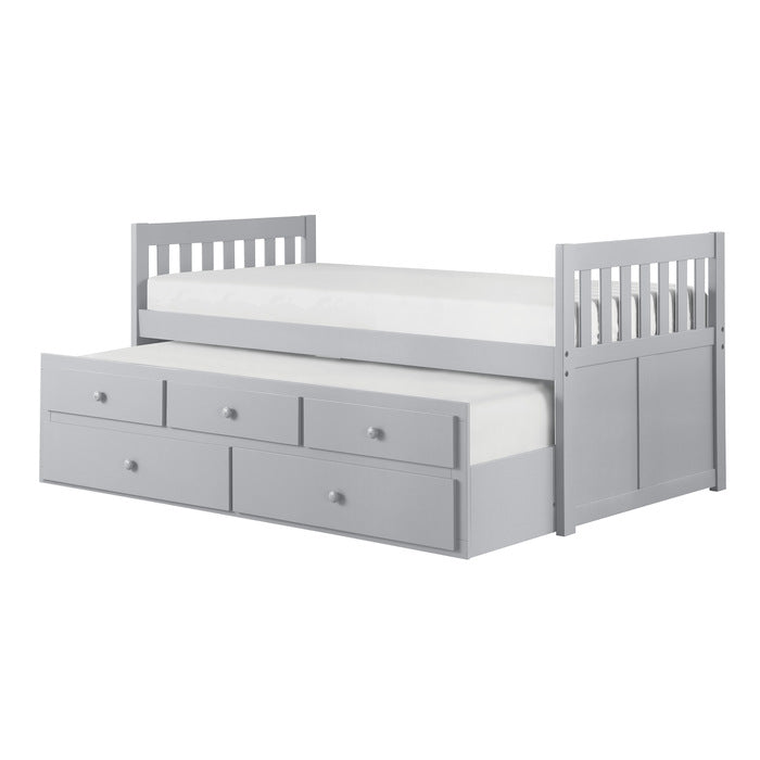 Orion Gray Twin/Twin Trundle Bed